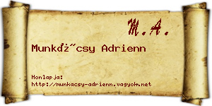 Munkácsy Adrienn névjegykártya